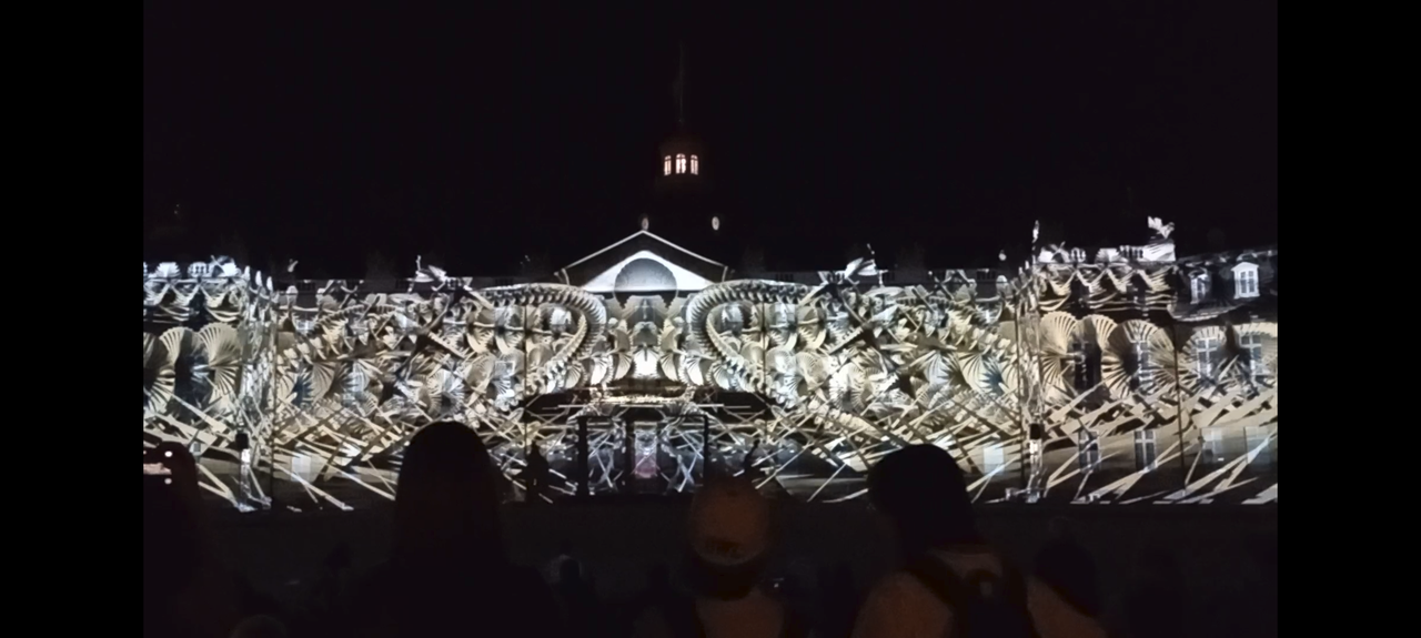 カールスルーエ城のライトアップ
